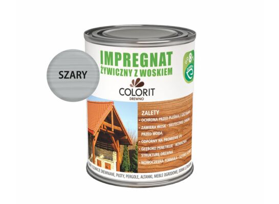 Impregnat żywiczny z woskiem Szary 0,75 l Colorit Drewno