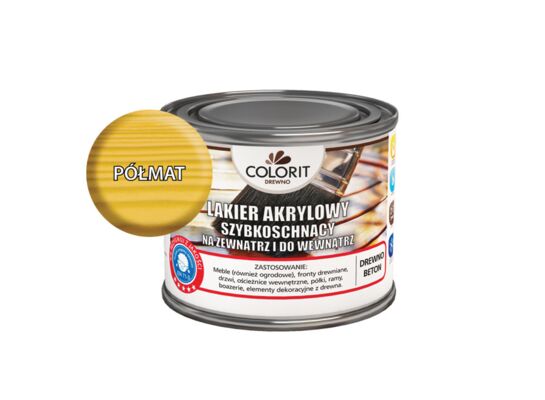 Lakier akrylowy do drewna półmat 375 ml