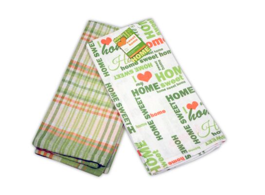 Ścierki kuchenne komplet SWEET HOME zielone 45 x 65 cm BBK