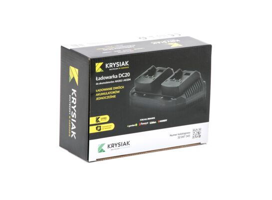 Ładowarka do akumulatorów 20 V Krysiak DC20 Dual