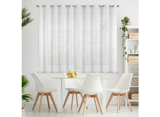 Firana gotowa na przelotkach LUCY 300 x 160 cm biały