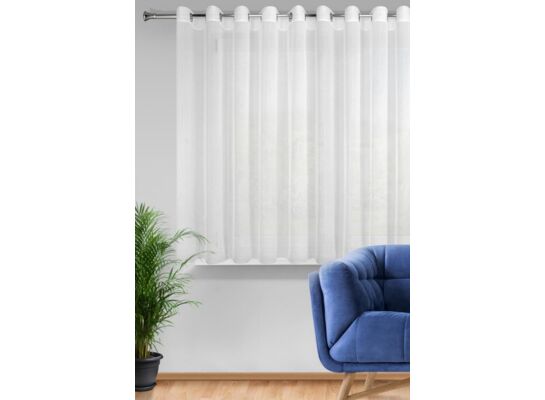 Firana gotowa na przelotkach REBECCA 400 x 150 cm biały