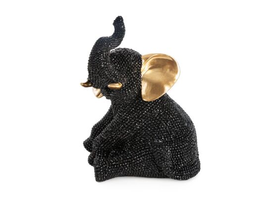 Figurka dekoracyjna ELDO/305, 14 x 12 x 18 cm czarno-złoty