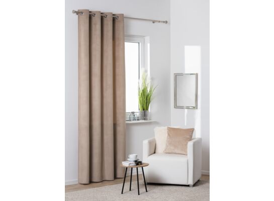 Zasłona z kółkami GRATER 140 x 260 cm taupe