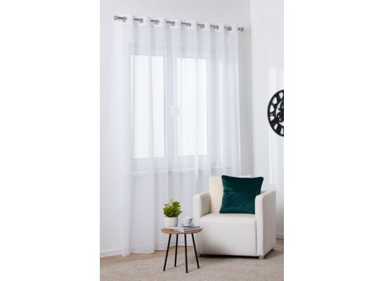 Firanka z kółkami MARY 290 x 280 cm biała