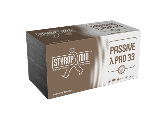 Płyta standardowa PASSIVE PRO 33 gr.050 gładka 500 x 1000 STYROPMIN
