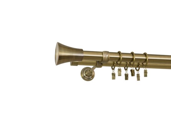 Karnisz Tazza II 200 cm mosiądz antyczny 25 / 19 mm Bojanek