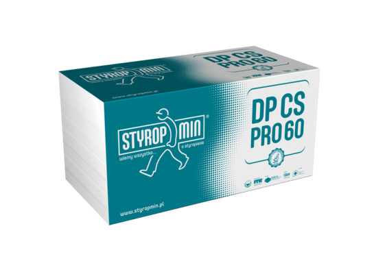 Płyta standardowa DP CS PRO 60 gr.040 gładka 500 x 1000 STYROPMIN