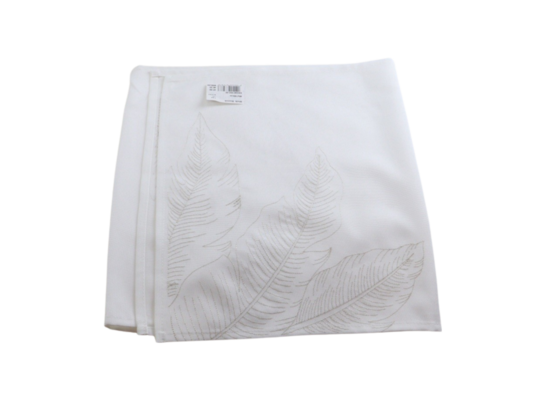 Bieżnik Liście 40 x 140 cm biały