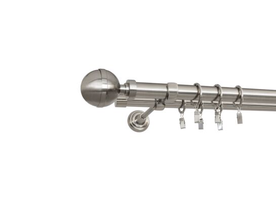 Karnisz Kallisto II 300 cm efekt stali nierdzewnej 25 / 19 mm Bojanek