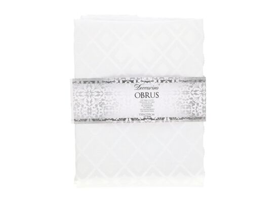 Obrus biały 140 x 160 cm Deccorino