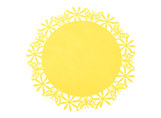 Podkładka na stół filcowa śr. 30 cm zielona/żółta