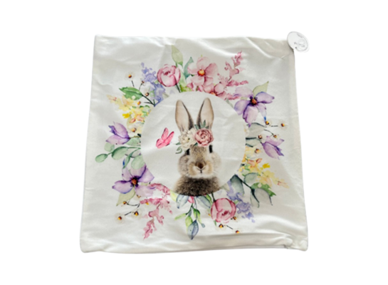 Poszewka na poduszkę z nadrukiem Zając 40 x 40 cm