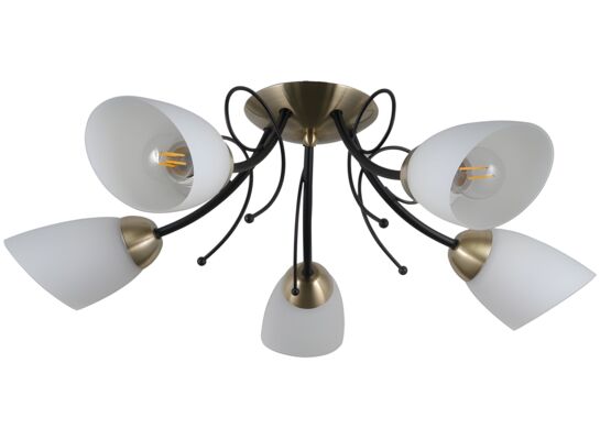 Żyrandol Cristina E27 40 W czarny/brąz antyczny