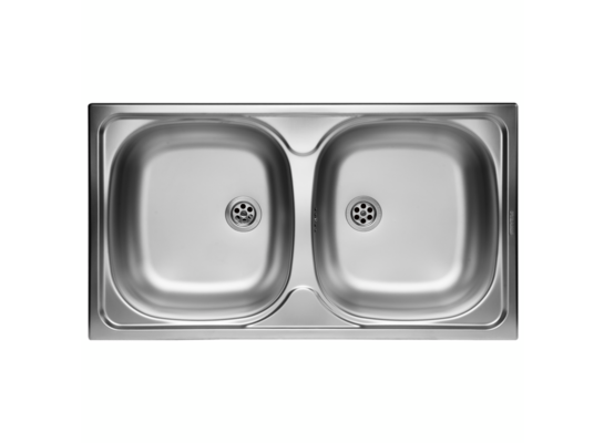 Zlewozmywak stalowy E 78 x 43,5 cm  2B - 60 mm