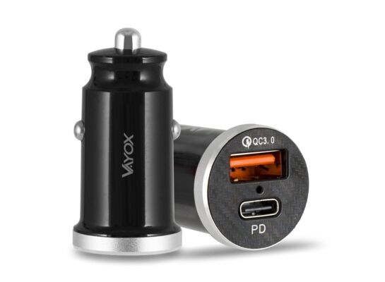 Ładowarka samochodowa PD (USB-C) + USB-A QuickCharge 3.0 VA0034 Vayox