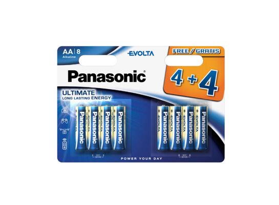Bateria LR6 EVOLTA !CIRQUE DU SOLEIL! 4 + 4 sztuki Panasonic