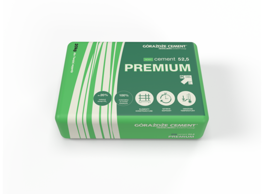 Cement Premium 52,5 CEM II/A-M(S-LL) 52,5N 20 kg Górażdże