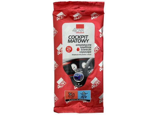 Ściereczki COCKPIT MATOWY NEW CAR 24 sztuki 4CAR