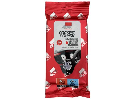Ściereczki COCKPIT POŁYSK BLACK 24 sztuki 4CAR