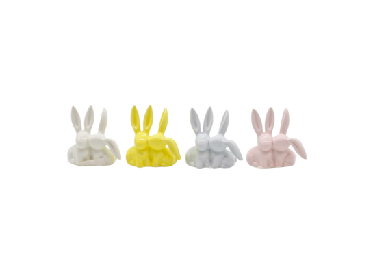 Figurka ceramiczna królik 7,3 cm mix kolorów
