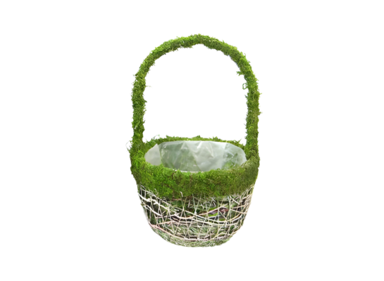 Koszyk wielkanocny średni 12,5 x 15 cm z mchem