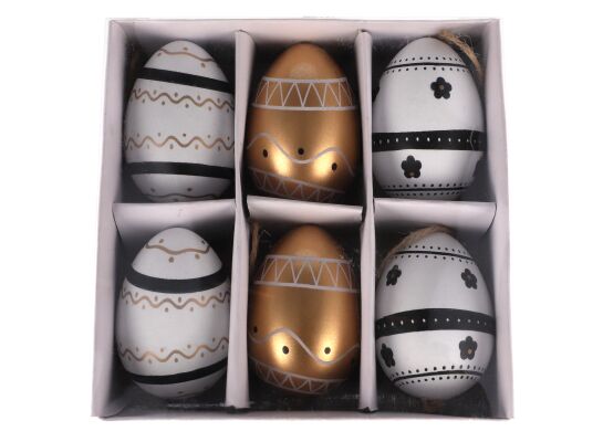 Jajka dekoracyjne plastikowe 14 cm 6 szt.