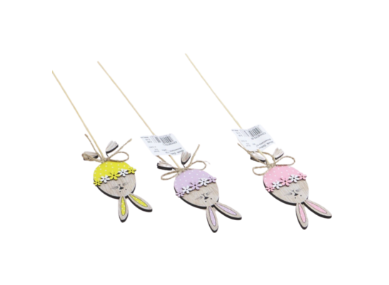 Dekoracja drewniana na piku 35 cm mix kolorów