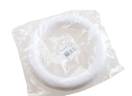 Koło styropianowe białe śr. 23 cm