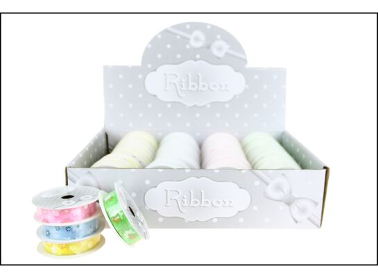 Wstążka dekoracyjna z organzy 1,5 cm x 4,5 m mix kolorów