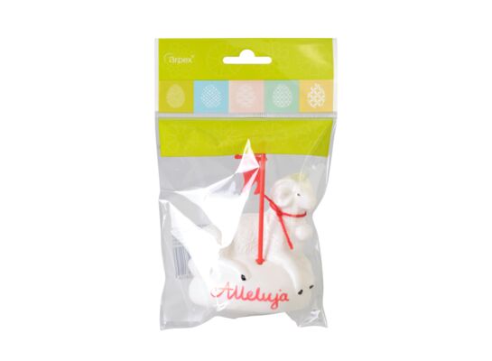 Baranek wielkanocny 9 cm biały