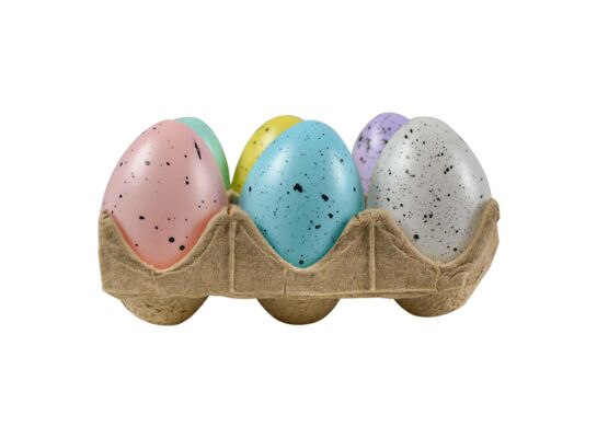 Pisanki kolorowe w wytłoczce 5 cm 6 szt.