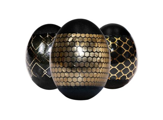 Zestaw barwnik z owijkami Glamour 6 sztuk czarno-złoty