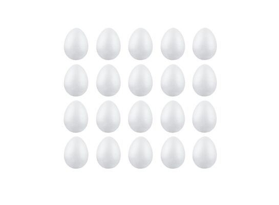 Jajka styropianowe 2,5 cm 20 szt. białe