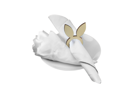 Wielkanocne obrączki na serwetki 4 szt. drewniane