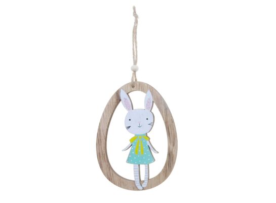 Zawieszka drewniana zajączek 11,5 cm