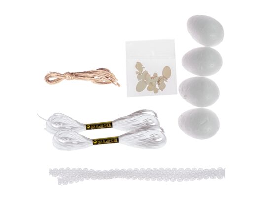 Zestaw dekoracji kreatywnych - rustykalne pisanki