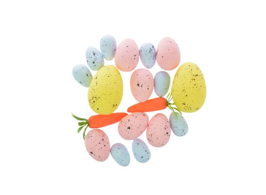 Jajka ozdobne nakrapiane 3-5,5 cm 18 sztuk mix kolorów