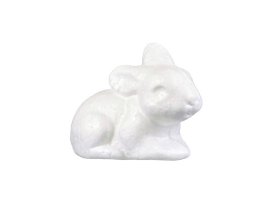 Zając styropianowy 10 cm biały