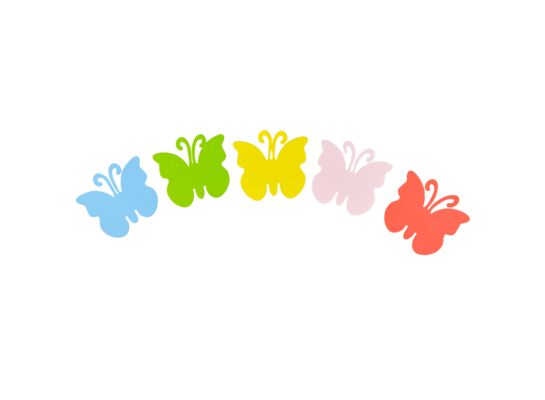 Baza do dekoracji piankowa motyl 5 szt. mix kolorów