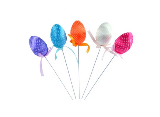 Pisanka w kropki na piku 24 cm mix kolorów