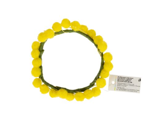 Wianuszek z kuleczkami 10 cm żółty