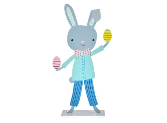 Dekoracja drewniana zajączek 17,5 cm