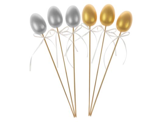 Metaliczne jajeczka na piku 3 sztuki