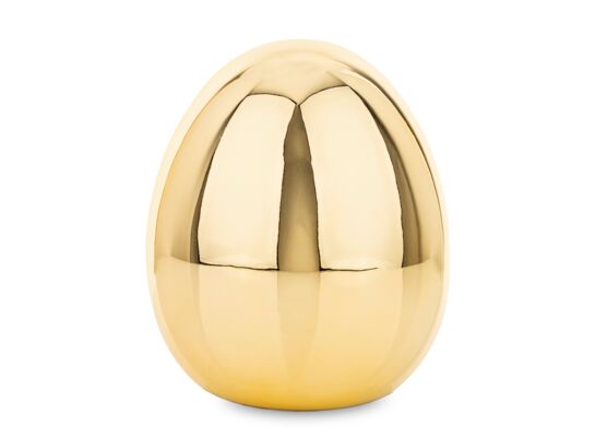 Ozdoba jajko 14,5 x 12 cm złoty