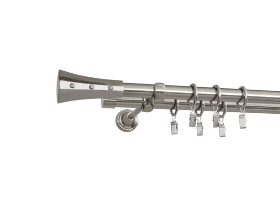Karnisz Santiago II 160 cm efekt stali nierdzewnej 19 mm Bojanek