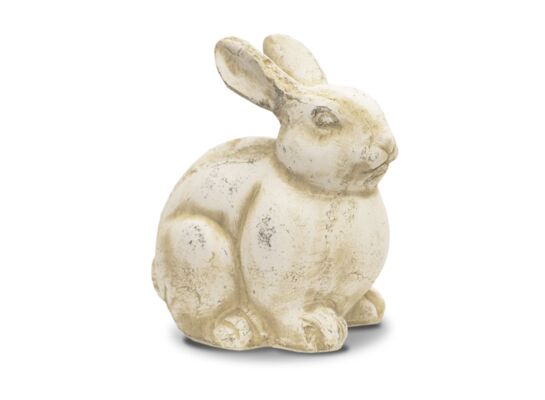 Figurka ceramiczna królik 19 x 16 cm beżowa