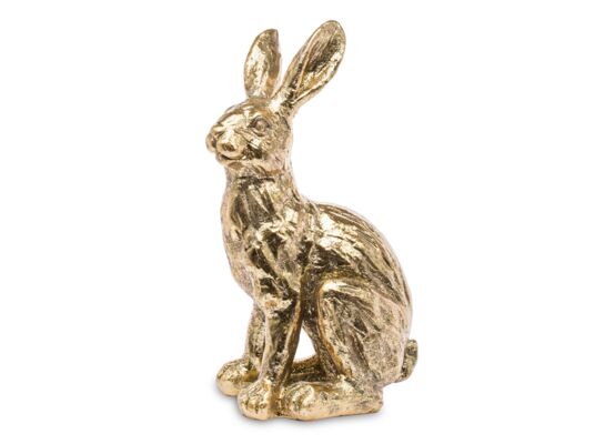 Figurka ceramiczna królik 27,5 x 55 cm złota