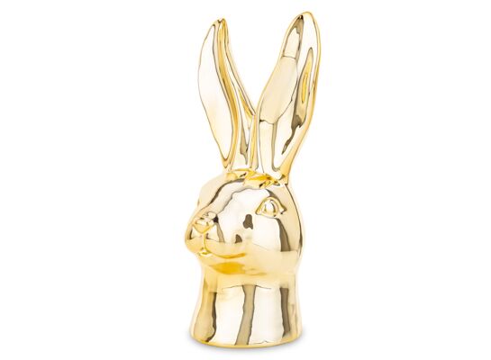 Figurka z dolomitu królik 24,5 x 11 cm złota