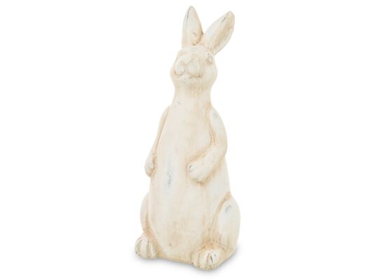 Figurka ceramiczna królik 31,5 x 14 cm beżowa